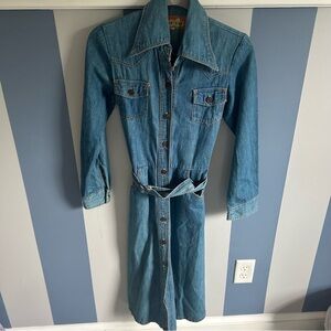 Foxmoor vintage denim dress with belt GUC size 11
